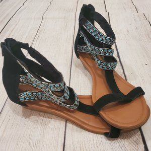 Minnetonka Black Sandals, Size 10